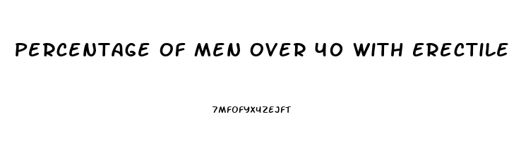 Percentage Of Men Over 40 With Erectile Dysfunction