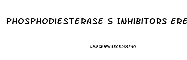 Phosphodiesterase 5 Inhibitors Erectile Dysfunction