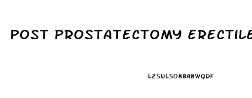 Post Prostatectomy Erectile Dysfunction Therapy