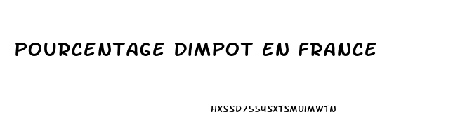 Pourcentage Dimpot En France