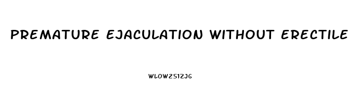 Premature Ejaculation Without Erectile Dysfunction