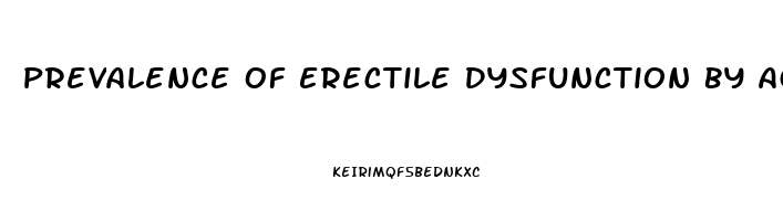 Prevalence Of Erectile Dysfunction By Age