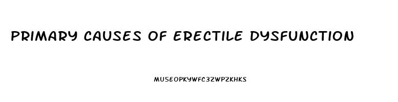 Primary Causes Of Erectile Dysfunction