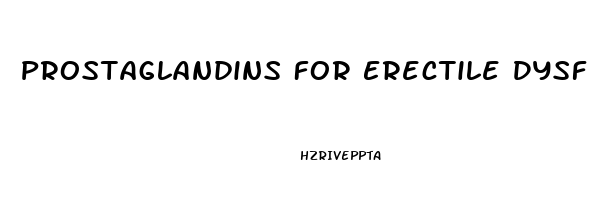 Prostaglandins For Erectile Dysfunction