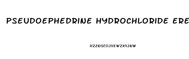 Pseudoephedrine Hydrochloride Erectile Dysfunction