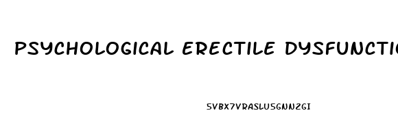 Psychological Erectile Dysfunction Guided Imagery