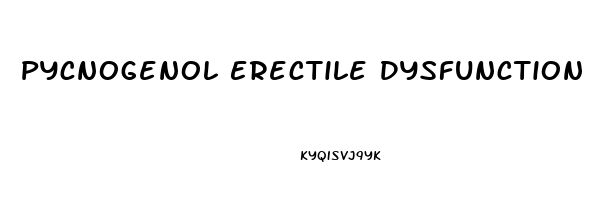 Pycnogenol Erectile Dysfunction Reddit