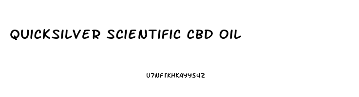 Quicksilver Scientific Cbd Oil