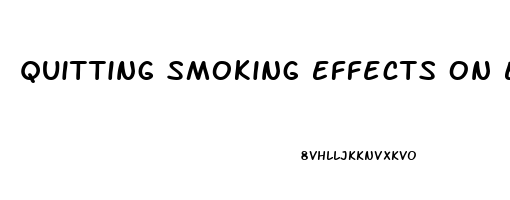 Quitting Smoking Effects On Erectile Dysfunction