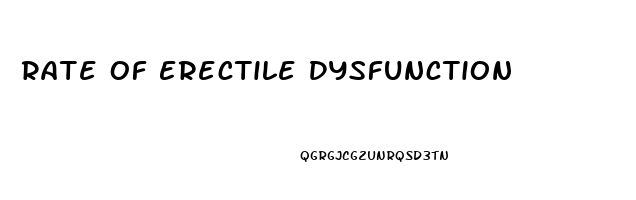 Rate Of Erectile Dysfunction