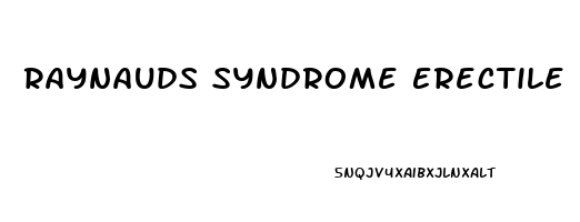 Raynauds Syndrome Erectile Dysfunction