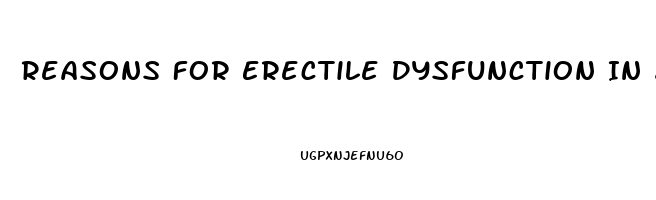 Reasons For Erectile Dysfunction In 20s