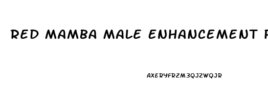 Red Mamba Male Enhancement Pills