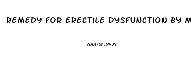 Remedy For Erectile Dysfunction By Massaging