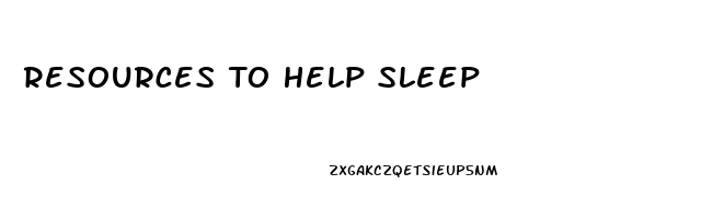 Resources To Help Sleep
