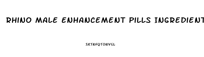 Rhino Male Enhancement Pills Ingredients