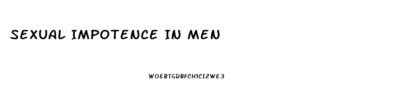 Sexual Impotence In Men