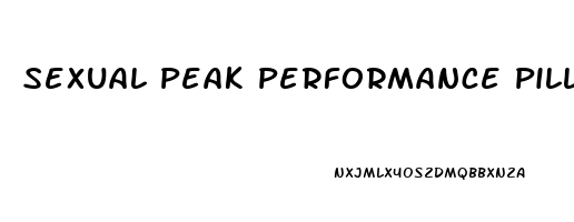 Sexual Peak Performance Pills Cvs