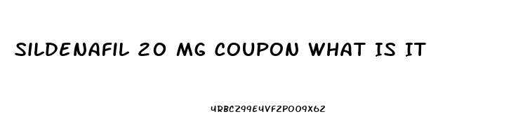 Sildenafil 20 Mg Coupon What Is It