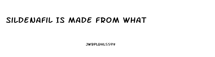 Sildenafil Is Made From What