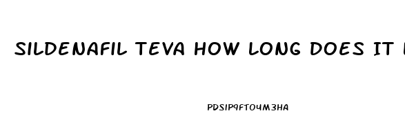 Sildenafil Teva How Long Does It Last