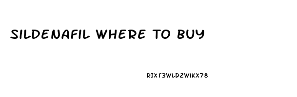 Sildenafil Where To Buy
