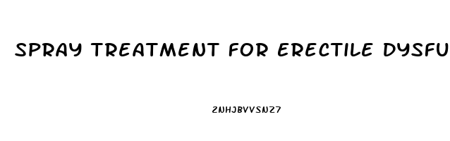 Spray Treatment For Erectile Dysfunction