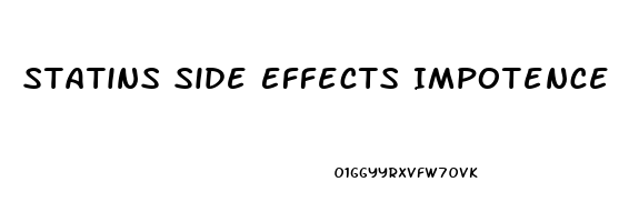Statins Side Effects Impotence