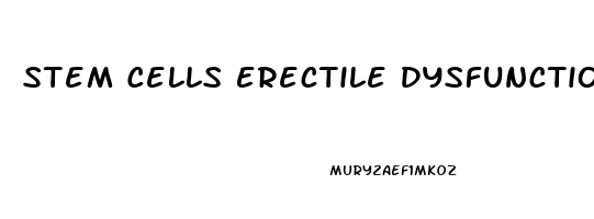 Stem Cells Erectile Dysfunction