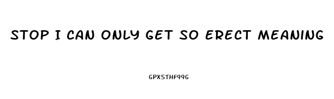 Stop I Can Only Get So Erect Meaning