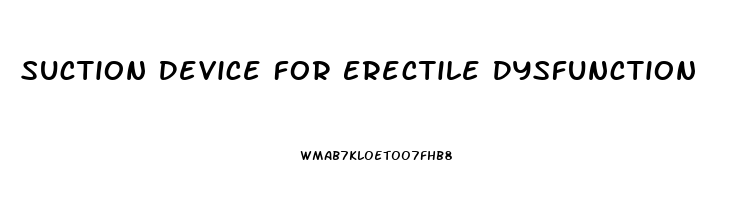 Suction Device For Erectile Dysfunction