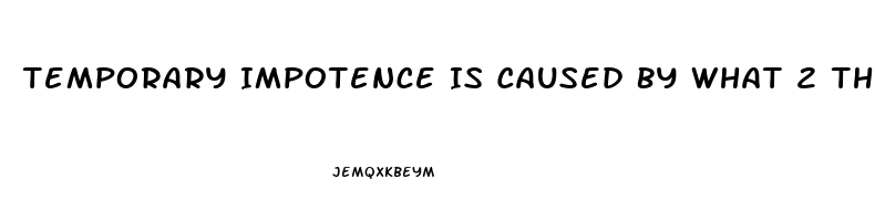 Temporary Impotence Is Caused By What 2 Things More Than Anything Else