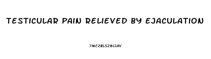 Testicular Pain Relieved By Ejaculation