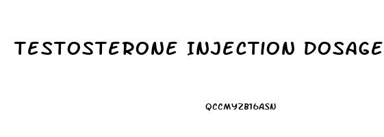 Testosterone Injection Dosage For Erectile Dysfunction