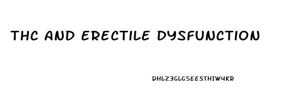 Thc And Erectile Dysfunction