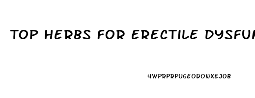 Top Herbs For Erectile Dysfunction