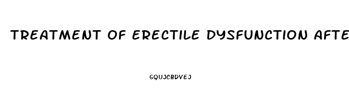 Treatment Of Erectile Dysfunction After Priapism