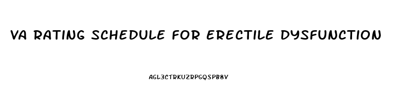 Va Rating Schedule For Erectile Dysfunction