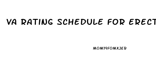 Va Rating Schedule For Erectile Dysfunction