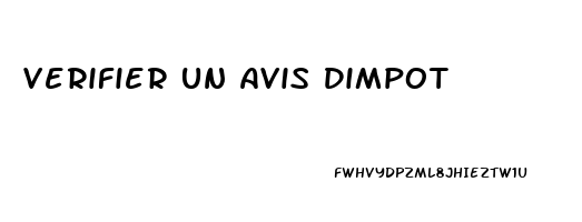 Verifier Un Avis Dimpot