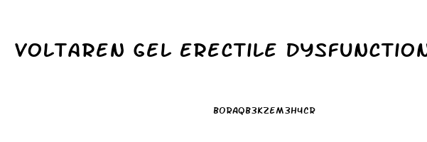 Voltaren Gel Erectile Dysfunction