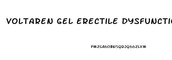 Voltaren Gel Erectile Dysfunction