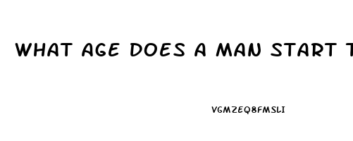 What Age Does A Man Start To Lose His Libido