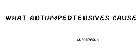 What Antihypertensives Cause Erectile Dysfunction