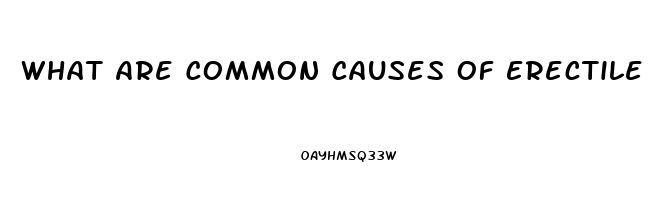 What Are Common Causes Of Erectile Dysfunction