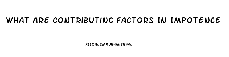 What Are Contributing Factors In Impotence