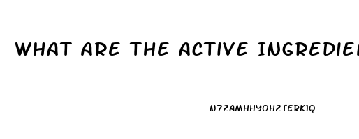 What Are The Active Ingredients In Viagra