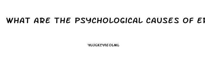 What Are The Psychological Causes Of Erectile Dysfunction