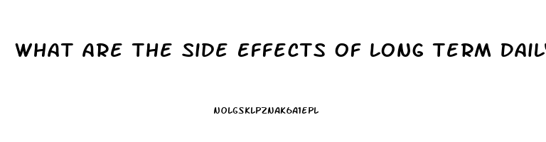 What Are The Side Effects Of Long Term Daily Use Of Sildenafil