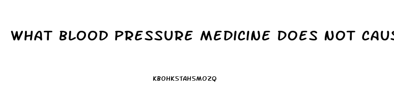 What Blood Pressure Medicine Does Not Cause Impotence